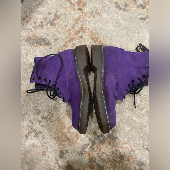 Purple Suede Doc Martens Air Ware 8-hole boots for sale! - Picture 2 of 6